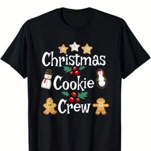 Christmas Cookie Crew Black T-Shirt